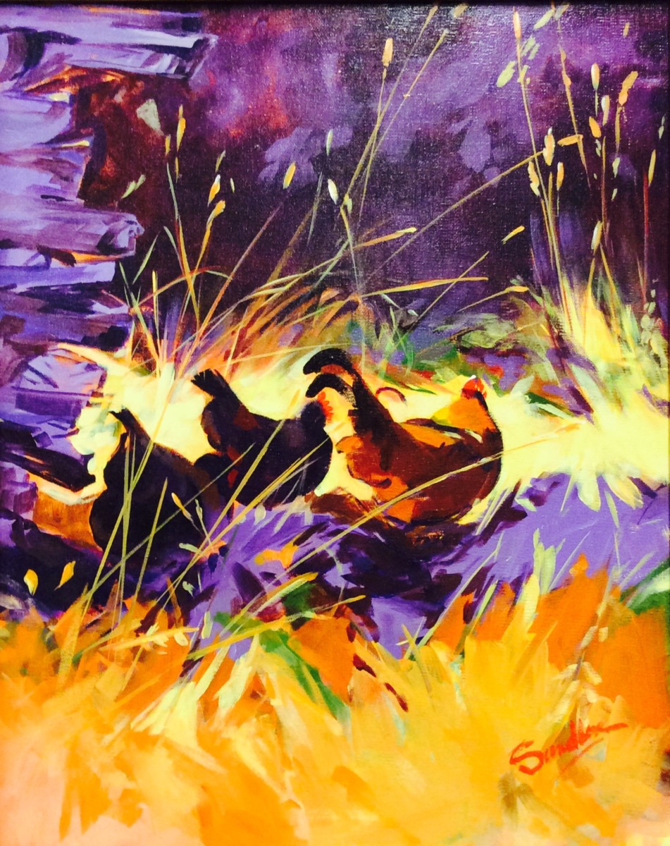 Rooster Tales, 20x16, Acrylic, 2011 - 