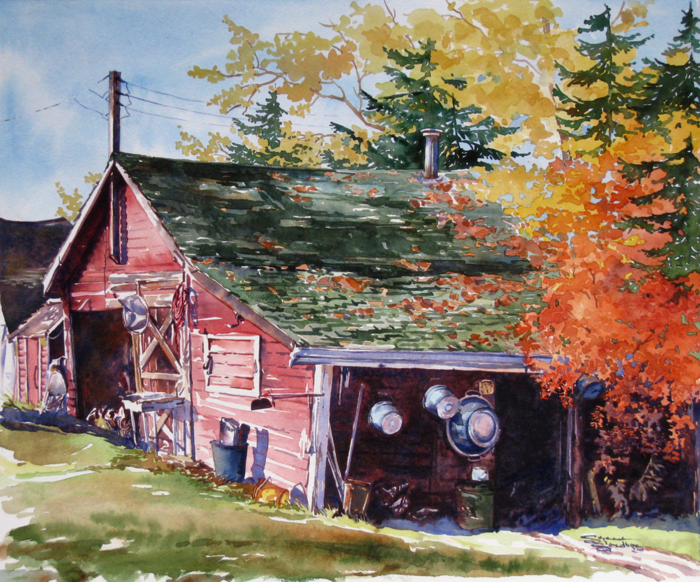 George's Place, 14 x 20, Watercolor, 2009 - 
