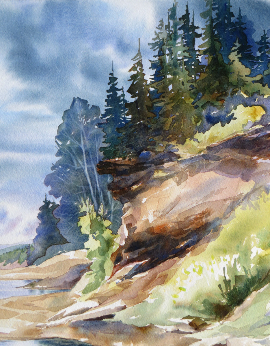 Clouds Rolling In, 22.5x17.5, Watercolor, 2014 - 
