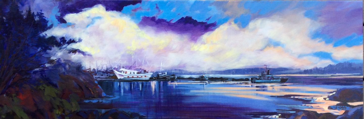 Harbor at Prince Rupert, 12x36, Acrylic, 2016 - 