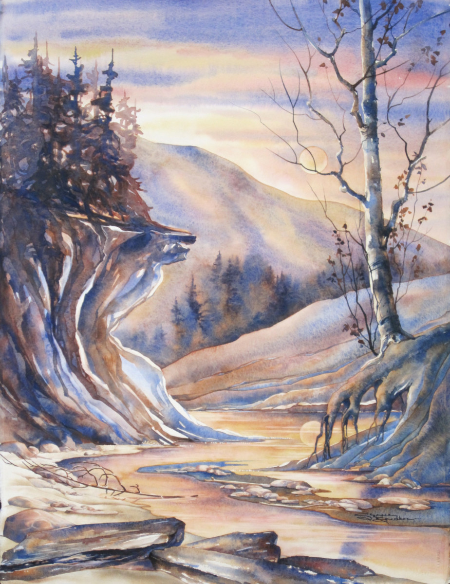 Pipestone Creek, 30x22, Watercolor, 2011 - 