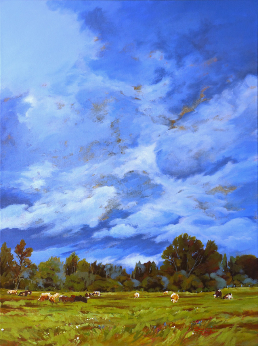The Cattle Are Lowing, 48x36, Acrylic, 2018 - 