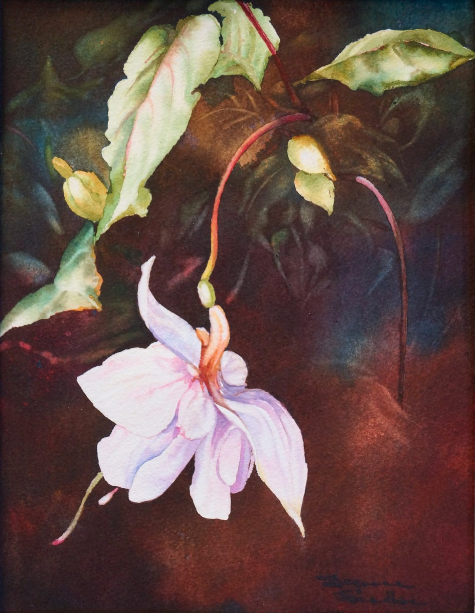 Marshmallow Fuscia #3, 9x12.5, Watercolor, 2020 - 