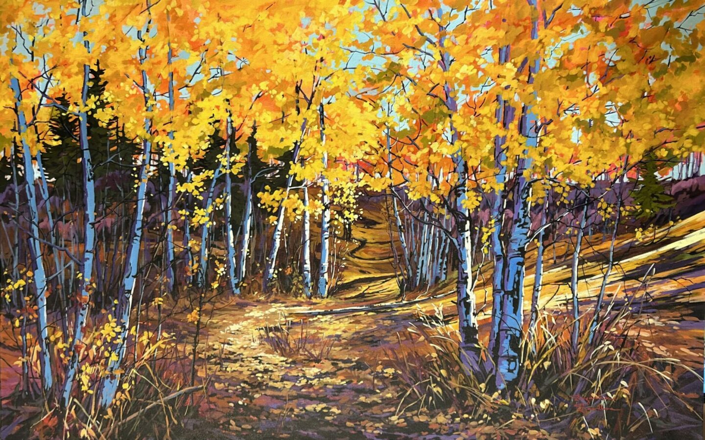 Grandpa's Homestead, 44x66, Acrylic, 2024, Suzanne Sandboe - 
