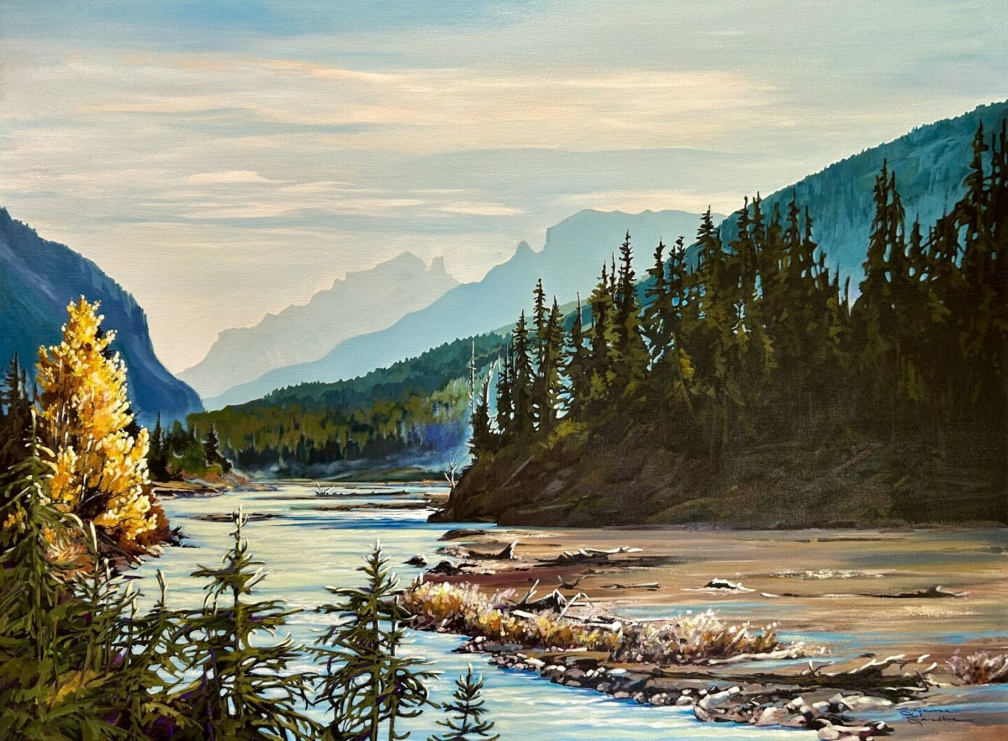 Heart Of The Rockies, 36x48, Acrylic, 2024, Suzanne Sandboe - 