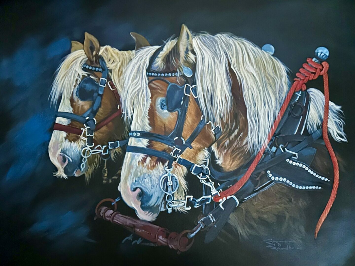 Joker & King, 24x32, Acrylic, 2024, Suzanne Sandboe - 