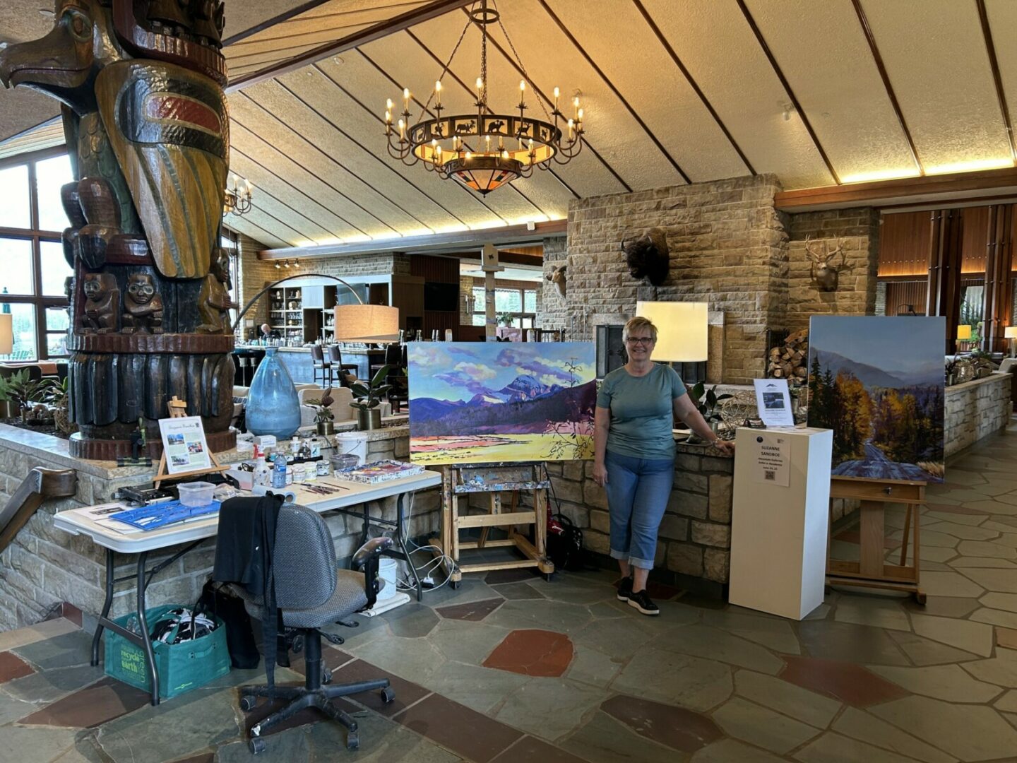 Artist In Residence, Painting at Fairmont Jasper Park Lodge, Mountain Galleries,  June 2024 - 