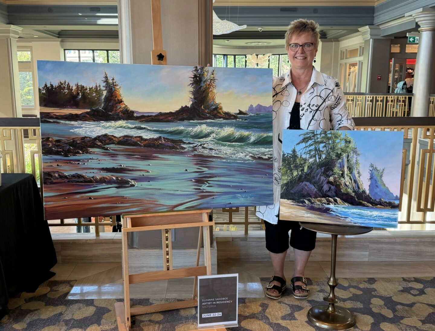 ARTIST IN RESIDENCE 2026 MOUNTAIN GALLERIES, FAIRMONT EMPRESS HOTEL VICTORIA BC, SUZANNE SANDBOE - 