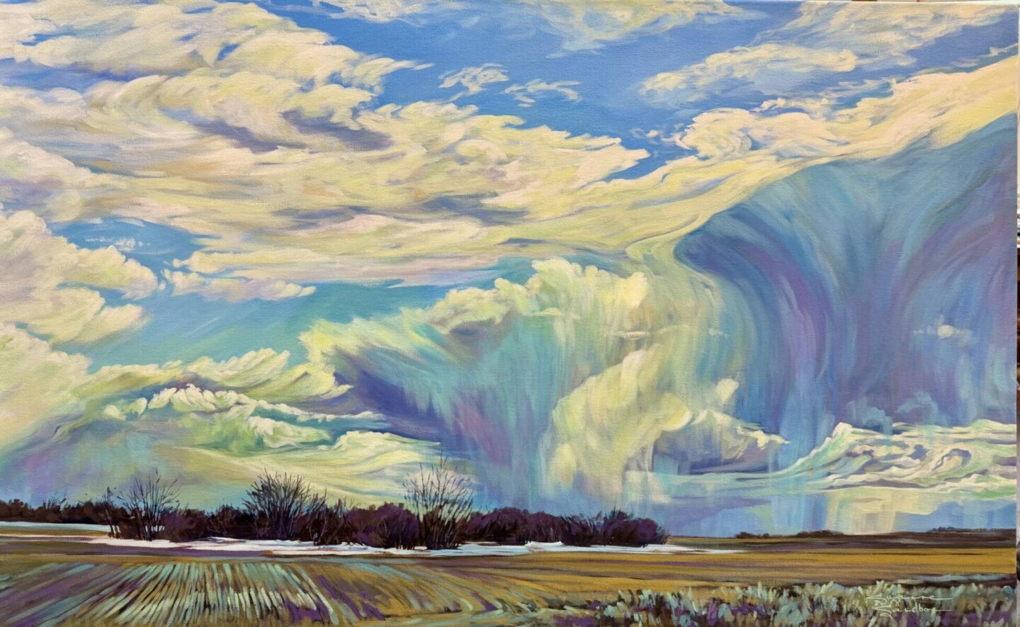 APRIL SHOWERS BRING MAY FLOWERS, 30X48, ACRYLIC, 2026, SUZANNE SANDBOE - 