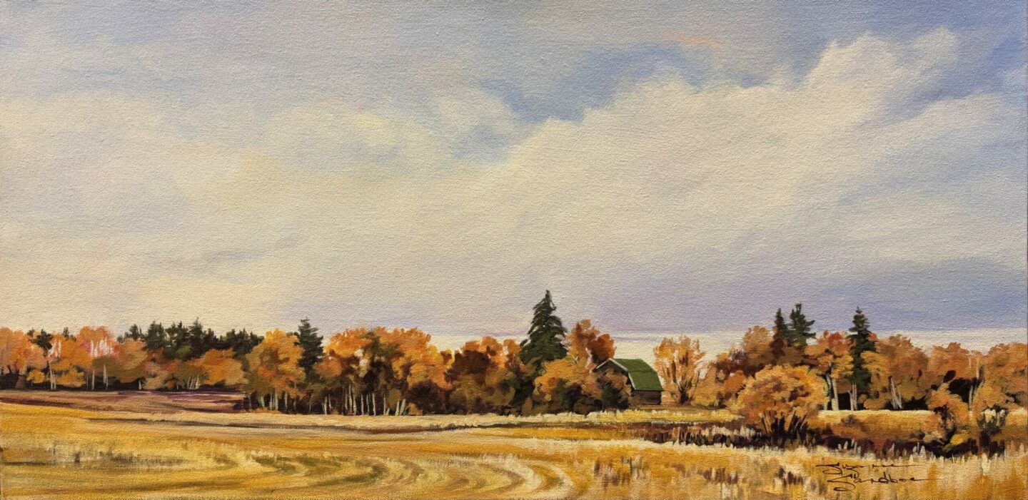 HARVEST TIME, 15X30, ACRYLIC, 2025, SUZANNE SANDBOE - 