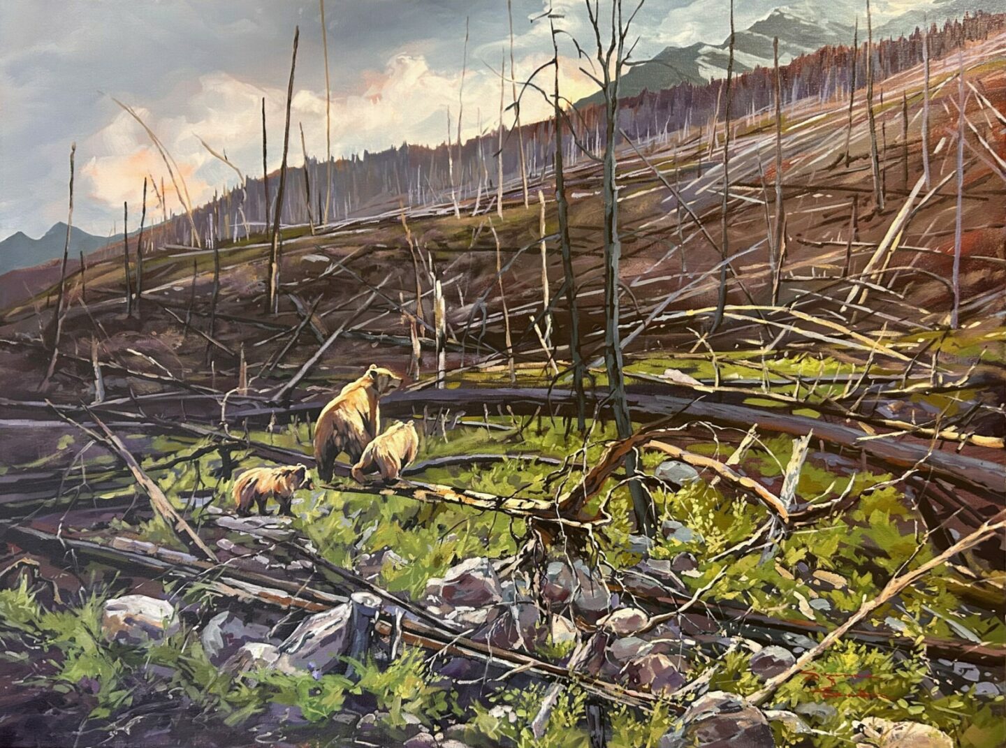 MOUNTAIN MAMA, 36X48, ACRYLIC, 2025, SUZANNE SANDBOE - 